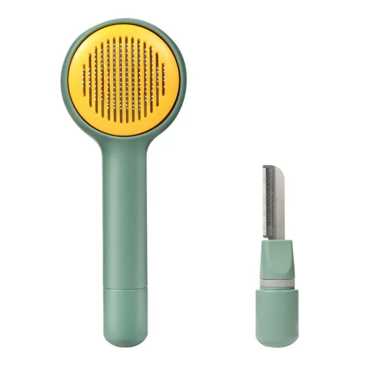 

Pet Dogs Cat Needle combs One-Button Self-Cleaning Compact Comb Teeth Bending Pressing Restore Dual Purpose Beautiful Convenient