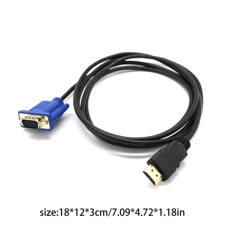 

1M HDMI to VGA D-SUB Male Video Adapter Cable Lead for HDTV PC Computer Monitor