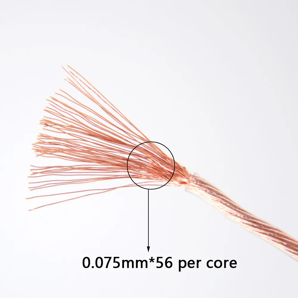 NiceHCK 4 ядра 4N OFHC высокой чистоты провод из бескислородной Медь кабель 3 5/2 5/4 мм