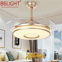 86light ceiling fan light without blade gold lamp remote control modern for home living room 110v 220v