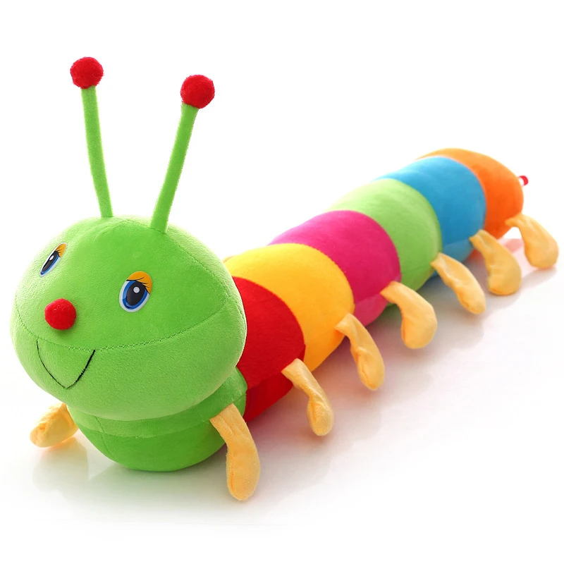 Гусеничная кукла игрушка 50 см плюшевый червь мягкая красочная длинная