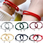 Магниты для пар, притягивают друг к другу, креативные, индивидуальные, браслет для пар, подвески, браслет с шармами, ювелирные изделия, подарок для влюбленных, 2 шт.