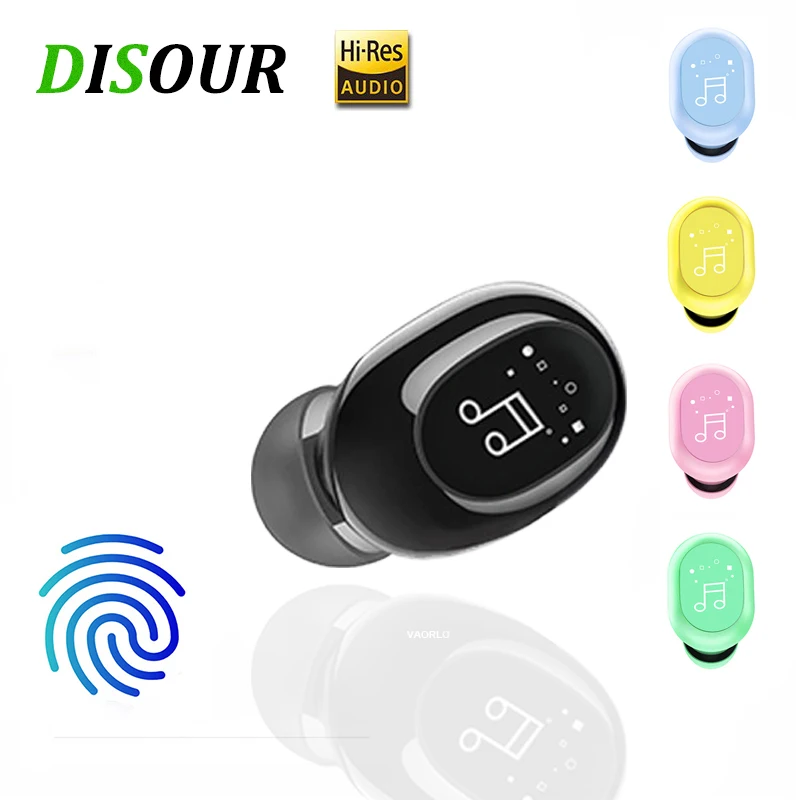 

DISOUR F911 Invisible Ture Wireless Earphone Noise Cancelling Touch Control Bluetooth Earbud Mini Stereo With Mic Handsfree TWS