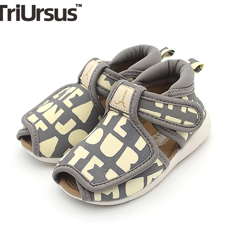 

Baby Shoes 2021 New Sping Summer Cotton Brown Newborn First Walkers Toddler Shoes Letter Pattern Fashion Sandals for 0-36 Months