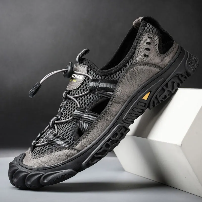 

Summer Hiking Shoes Men 2021 Hiking Fishing Shoes Outdoor Wading Shoes Camping Shoes Mesh Quick-drying Beach Shoes Men Size 46