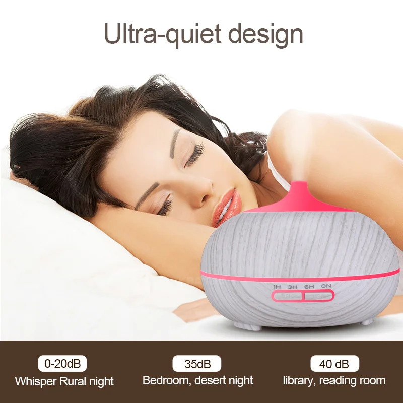 Ультразвуковой увлажнитель воздуха с эфирным маслом 300 мл 7 цветов светодиодный