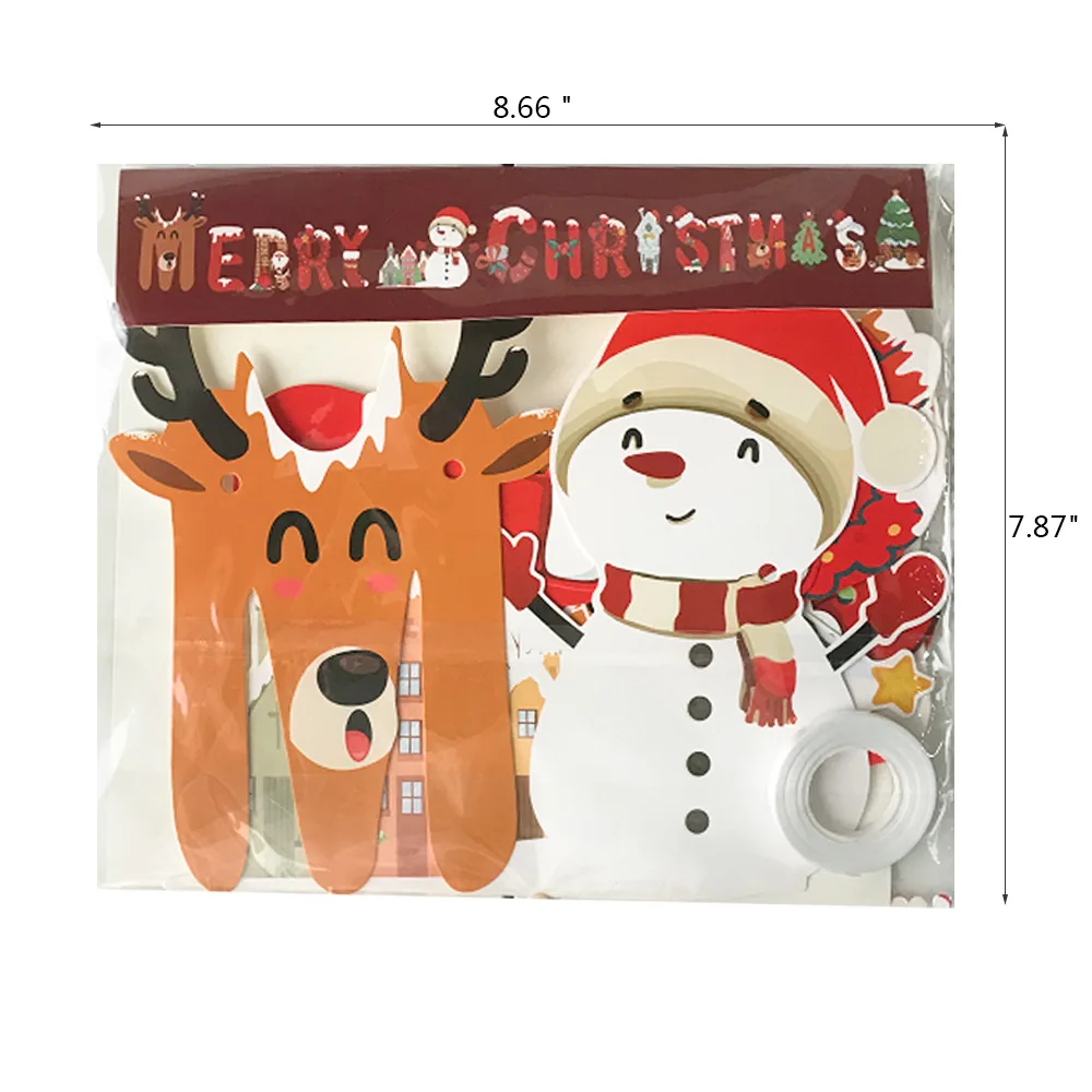 

Christmas Party Pull Flag Cake Inserting Card Balloon Set Children 's Birthday Party Decoration