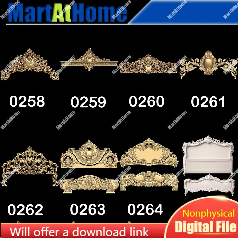 3D STL модель рама кровати для ЧПУ гравировки и печати рельеф поддержка ZBrush Artcam Aspire