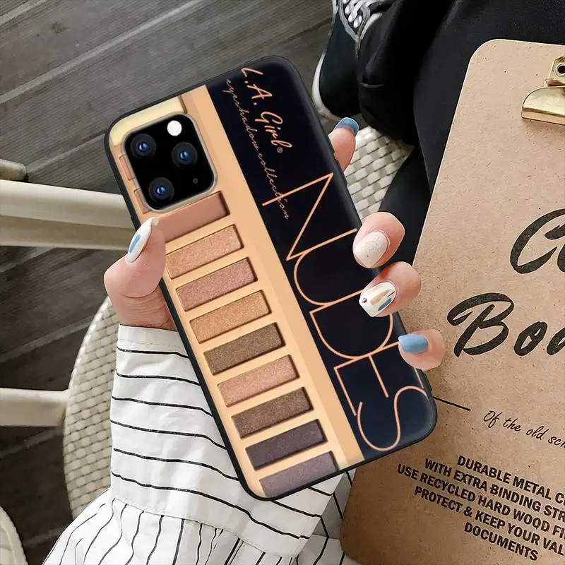 

Naked Makeup Eyeshadow Palette Black Silicone Phone Cover Case For IPhone 11 12 Pro Max Xs X Xr 7 8 6 6s Plus 5 5s Se 2020
