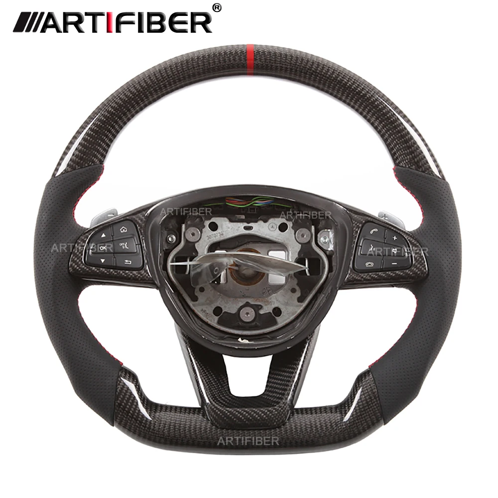 

100% Real Carbon Fiber Steering Wheel for Mercedes Benz C E S Class GLA CLA CLS GLE SLC SL AMG