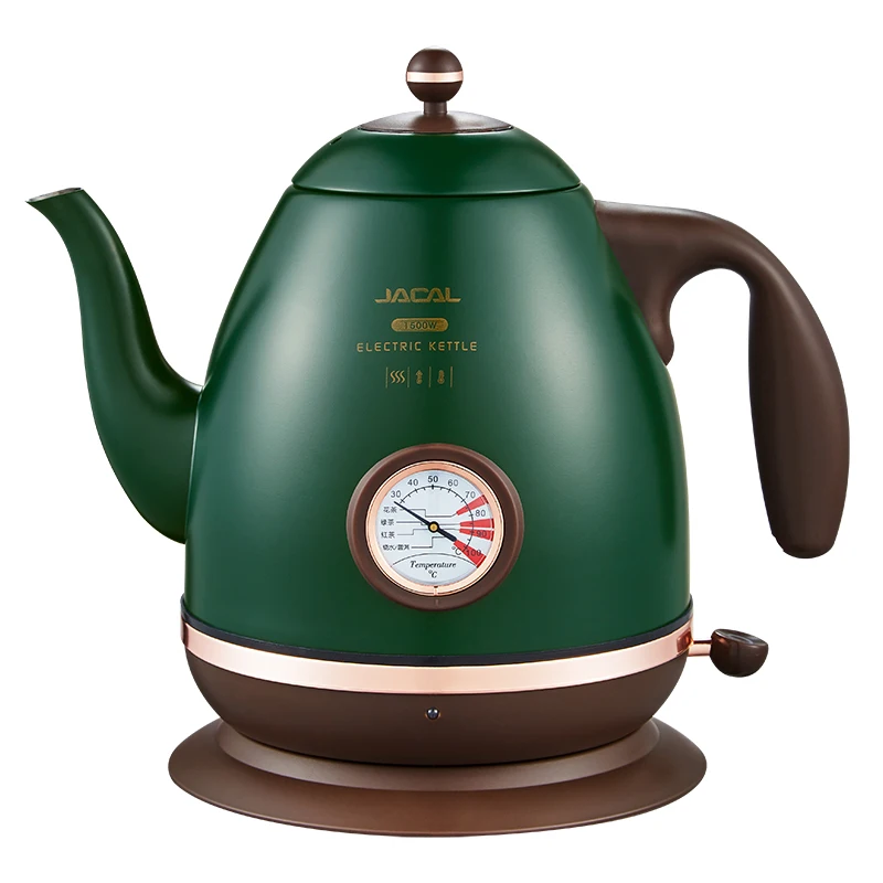 1500w 220v Retro 304 Stainless Steel Electric Kettle With Water Temperature Meter 1.5l Thermometer Water Boiler Coffee Pot 83409