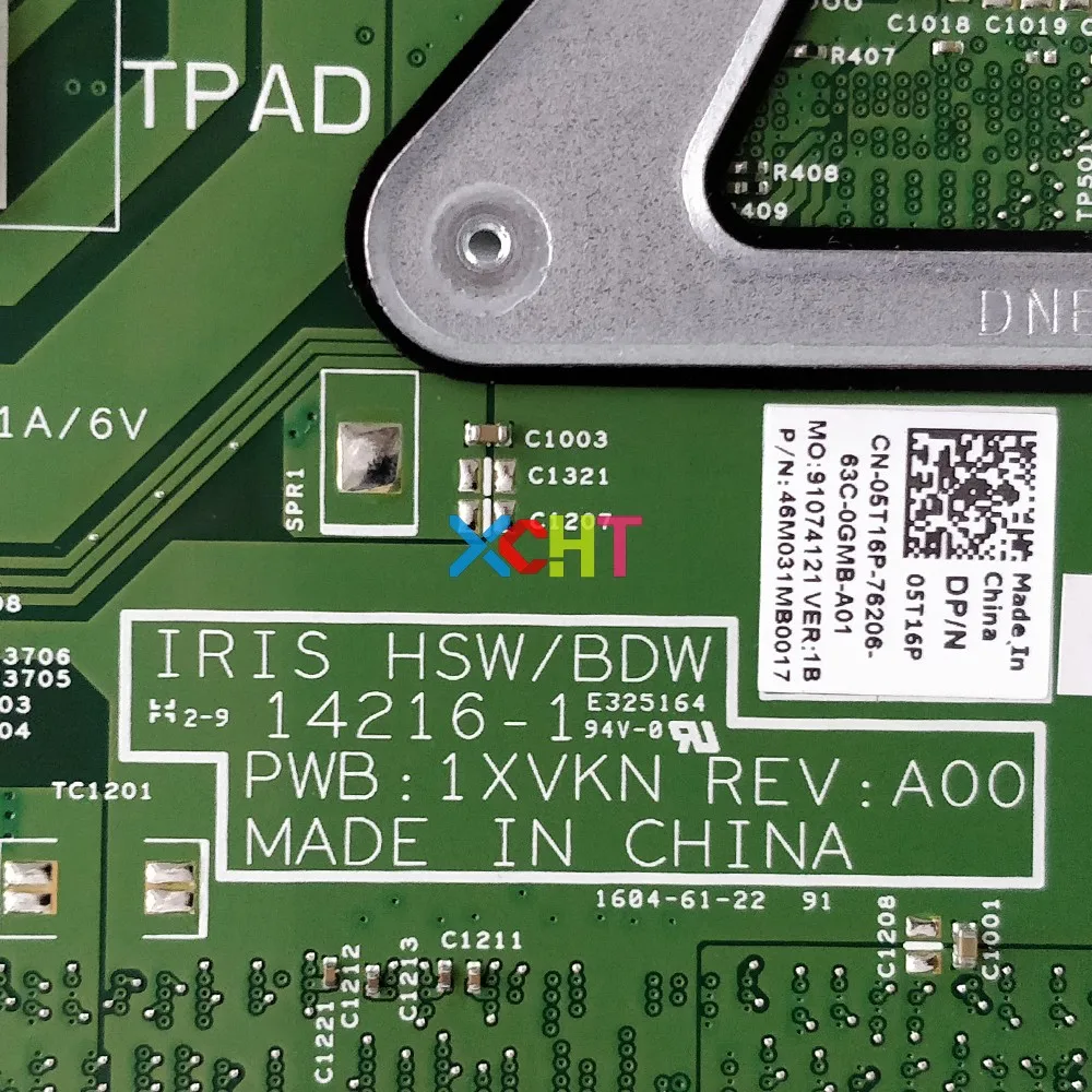 

CN-05T16P 5T16P 05T16P w i3-5015U CPU N16V-GM-B1 GPU for Dell Inspiron 3458 3558 NoteBook PC Laptop Motherboard Mainboard