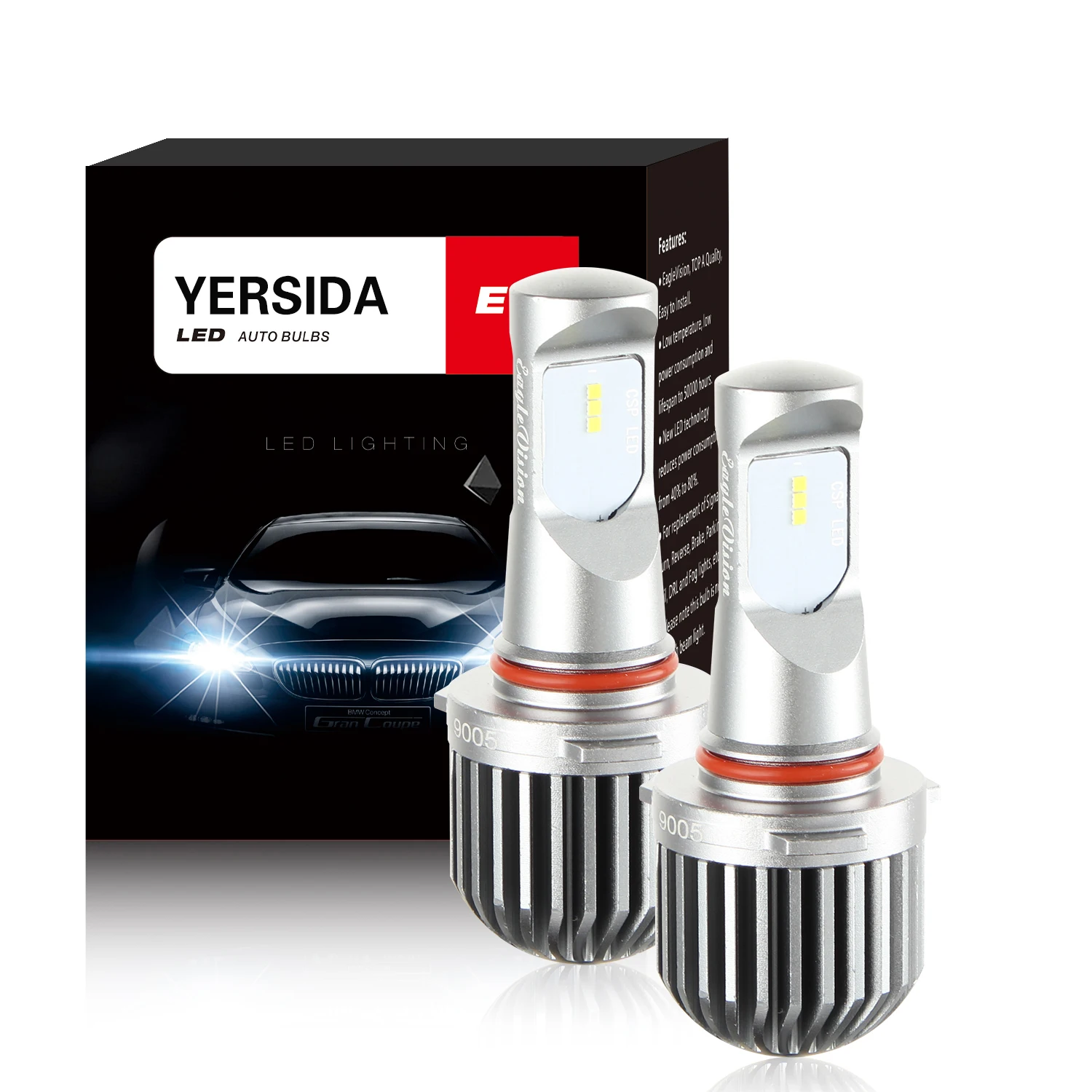 

5202 5201 9005 HB3 9006 HB4 H8 H9 H11 LED Headlight Bulbs Low Beam Fog Light EV10 Series Mini Design Upgraded CSP Chips 6000K