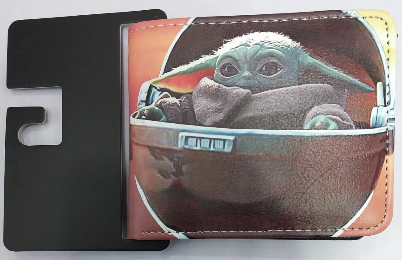 

2021 New Disney Star Wars Series Peripheral Yoda Baby PU Material Wallet Wallet