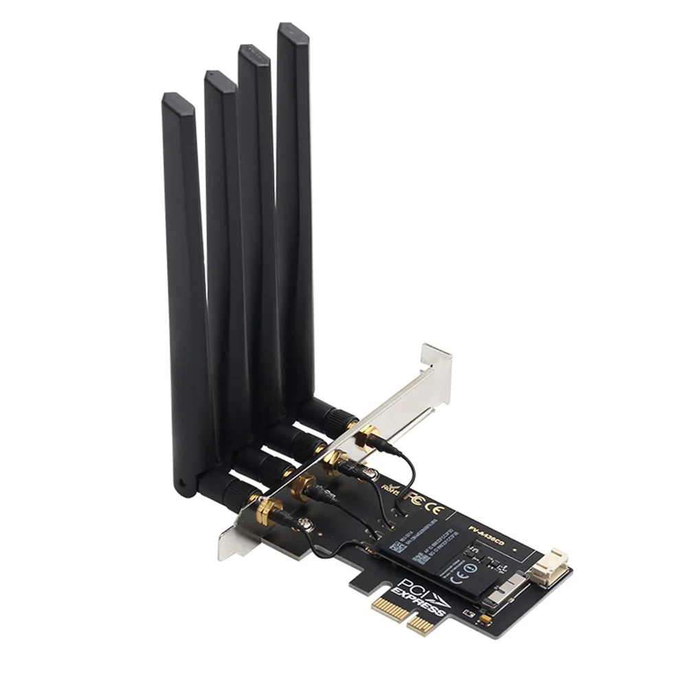 

1750Mbps Dual Band 802.11a/g/n/ac WiFi Card 2.4GHz 5GHz BCM94360CD Desktop Computer PCI-e BT4.0 Network Adapter PC For MacOS