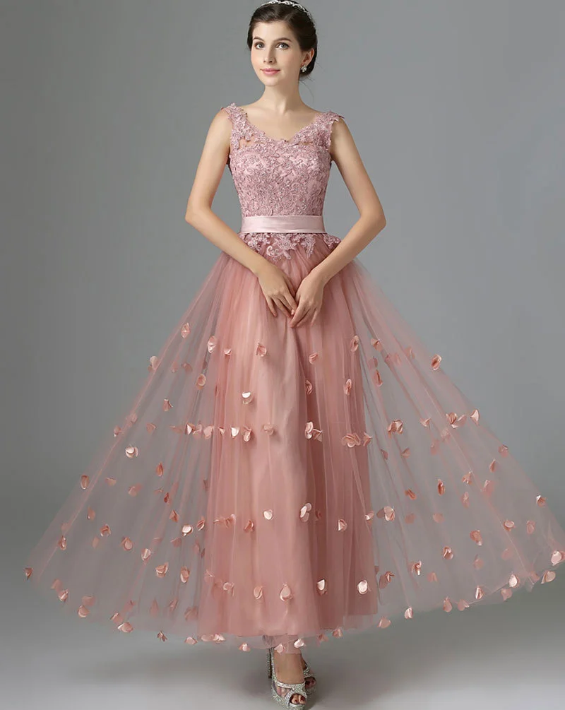 

Evening Dress Sexy Sleeveless Lace Long Skirt Temperament Party Dress Double Shoulder V-neck Halter Temperament