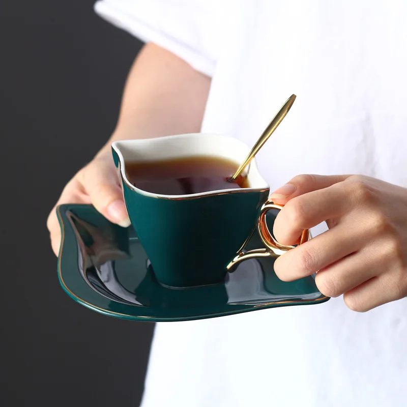 

Ceramic Color Glaze Tea Cup Set with Exquisite Packing Box Dishwasher Safe Coffee Cup for Teatime PAK55