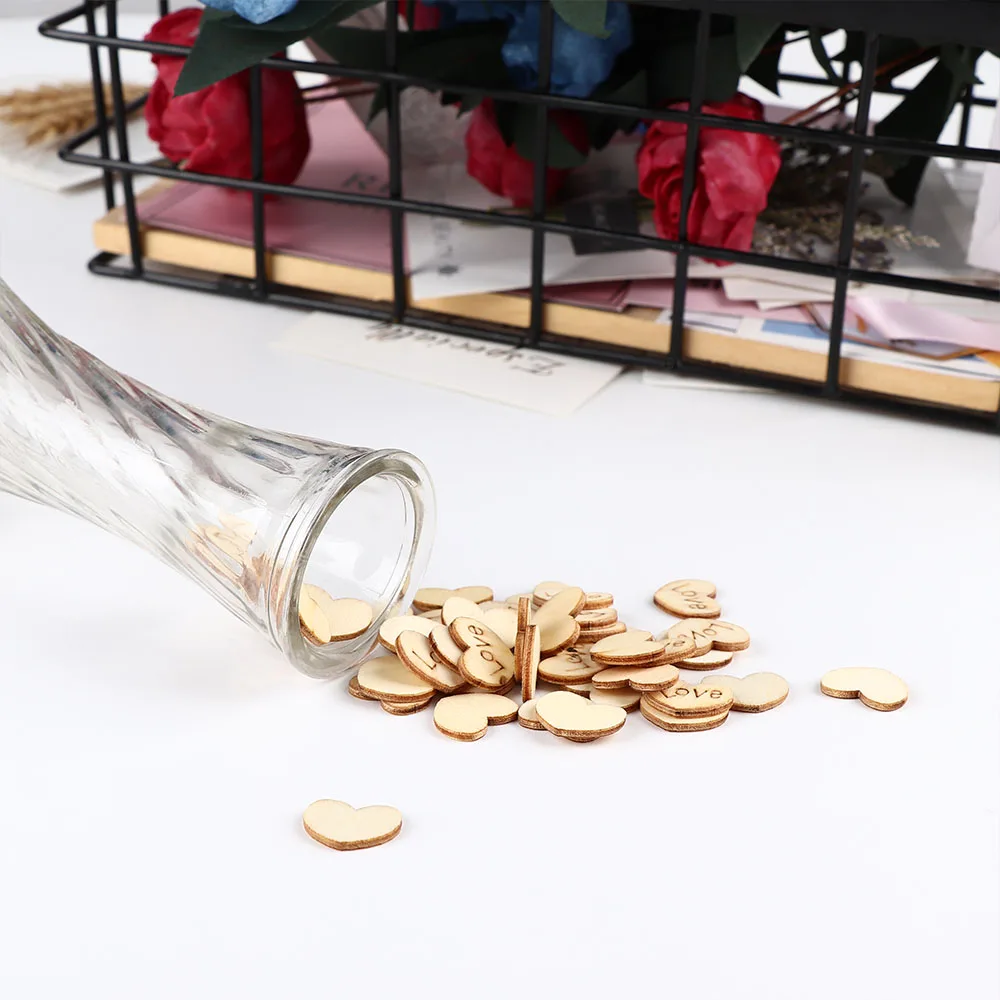 100 шт Любовь пуговицы в форме сердца деревянные Швейные назначения Ремесло