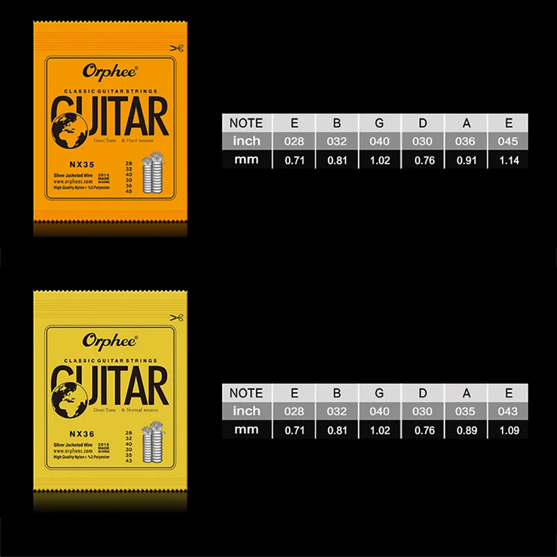 Классические классические Струны для гитары нейлон и Посеребренная проволока