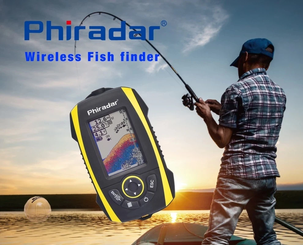 Phiradar новейший FF288W беспроводной рыболокатор портативный 2 4 &quotцветной TFT 147ft/45 м