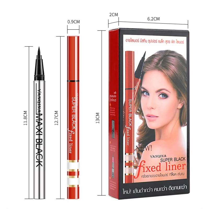 

1PCS Makeup Beauty Tool Professional Black Liquid Eyeliner Long Lasting Waterproof Sweat Proof Quick Drying Eyeliner Cosmetic