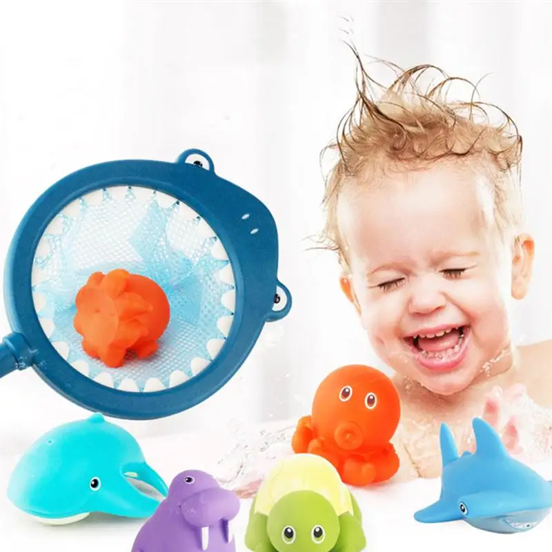

7pcs Animal Shape Baby Toy Water Spray Bathing Playthings Bathroom Bathtub Toy