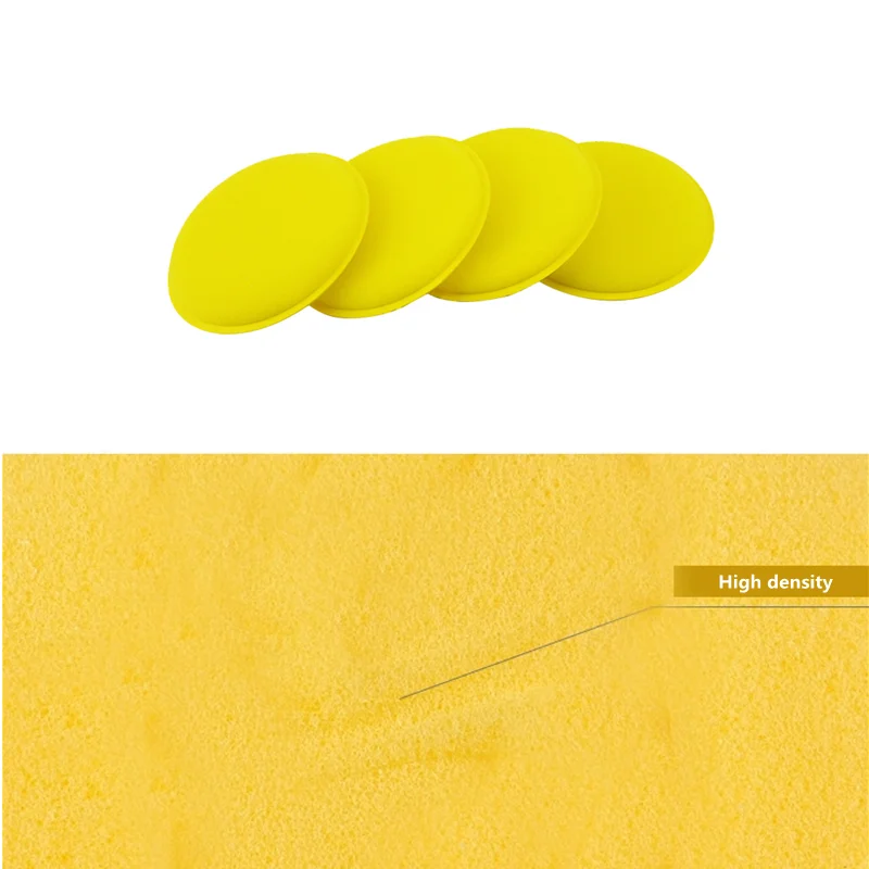 

Car Auto Wax Polish Foam Sponge Hand Soft Wax Yellow Sponge Pad Waxing Towel Sponge Brush Car Paint Care Cleaning 12pcs /Set