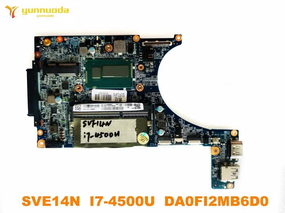 Оригинальная материнская плата для ноутбука SONY SVE14N I7 4500U DA0FI2MB6D0 протестированная
