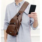 Деловая сумка Y25 для мужчин, модный кожаный повседневный спортивный ранец через плечо с Usb-зарядкой, уличная нагрудная сумка
