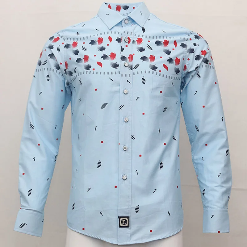 Рубашка с вышивкой, camisa masculina, мужские рубашки с длинным рукавом, хлопок, Social hombre, Париж, Иден, парк, faconnable chemises, обычная - Цвет: Белый
