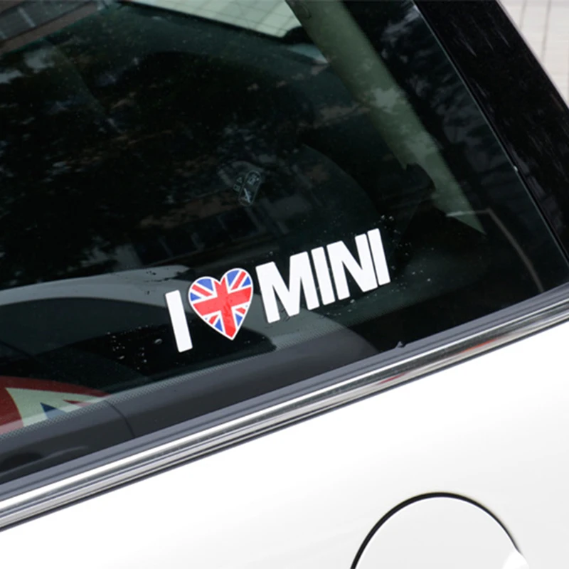 Модная наклейка на окно автомобиля Union Jack I LOVE Mini для Cooper One D JCW F56 F55 F60 R56 R55 R60 |