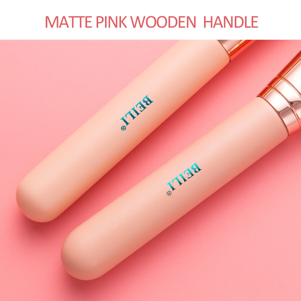 BEILI Pink 28 шт. кисти для макияжа из козьей шерсти пудра консилер румяна набор кистей