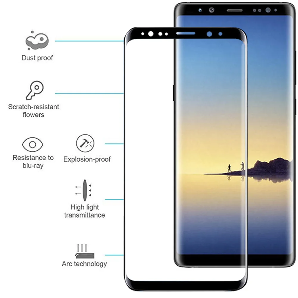 Защитное стекло для samsung Galaxy Note 8 9 10 протектор экрана Note8 Note9 Note10 Plus Galax Tremp Закаленное стекло пленка Броня