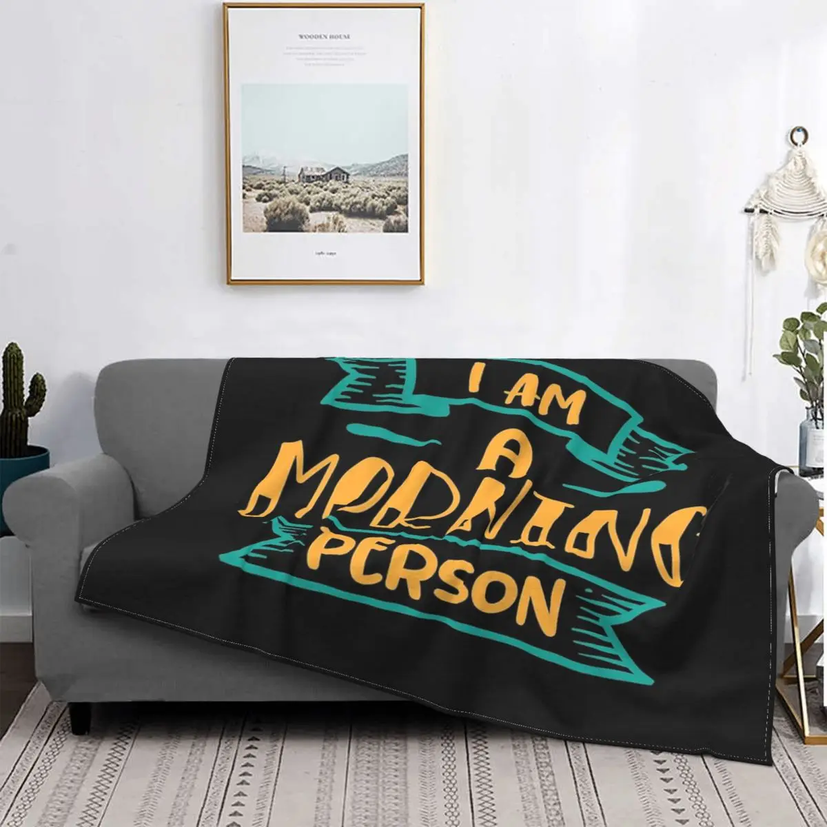 

I Am A Morning Person-Manta, colcha para cama A cuadros, toalla, manta de verano, fundas de cama de invierno