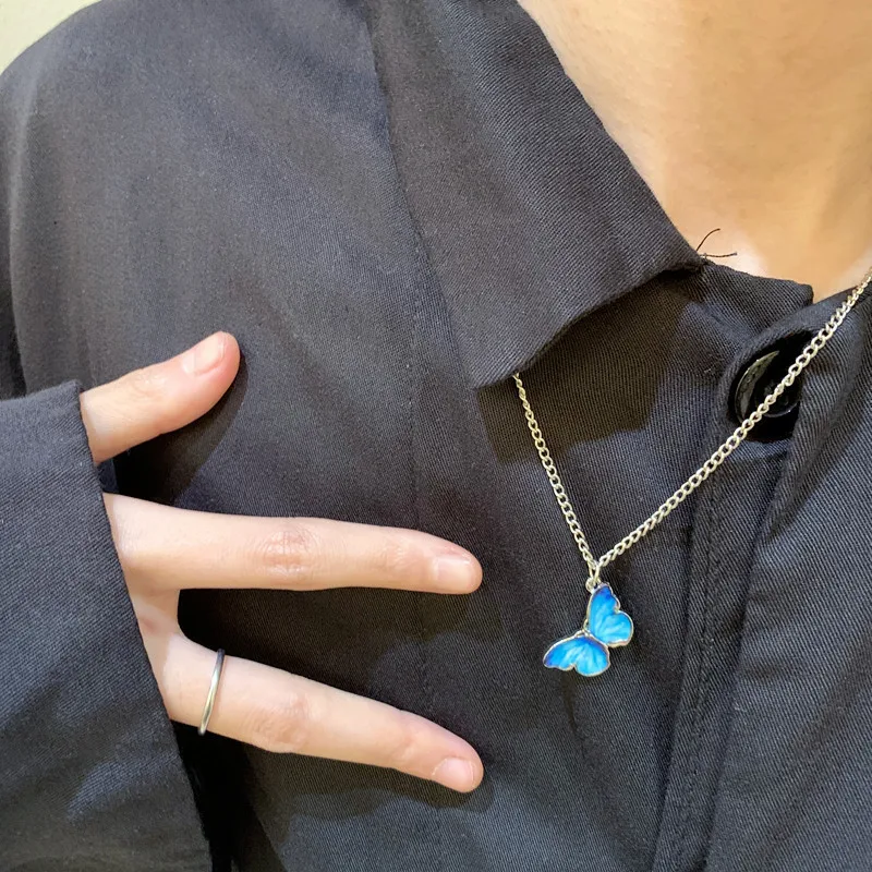 Ожерелье в форме бабочки для пар мужское темпераментная простая