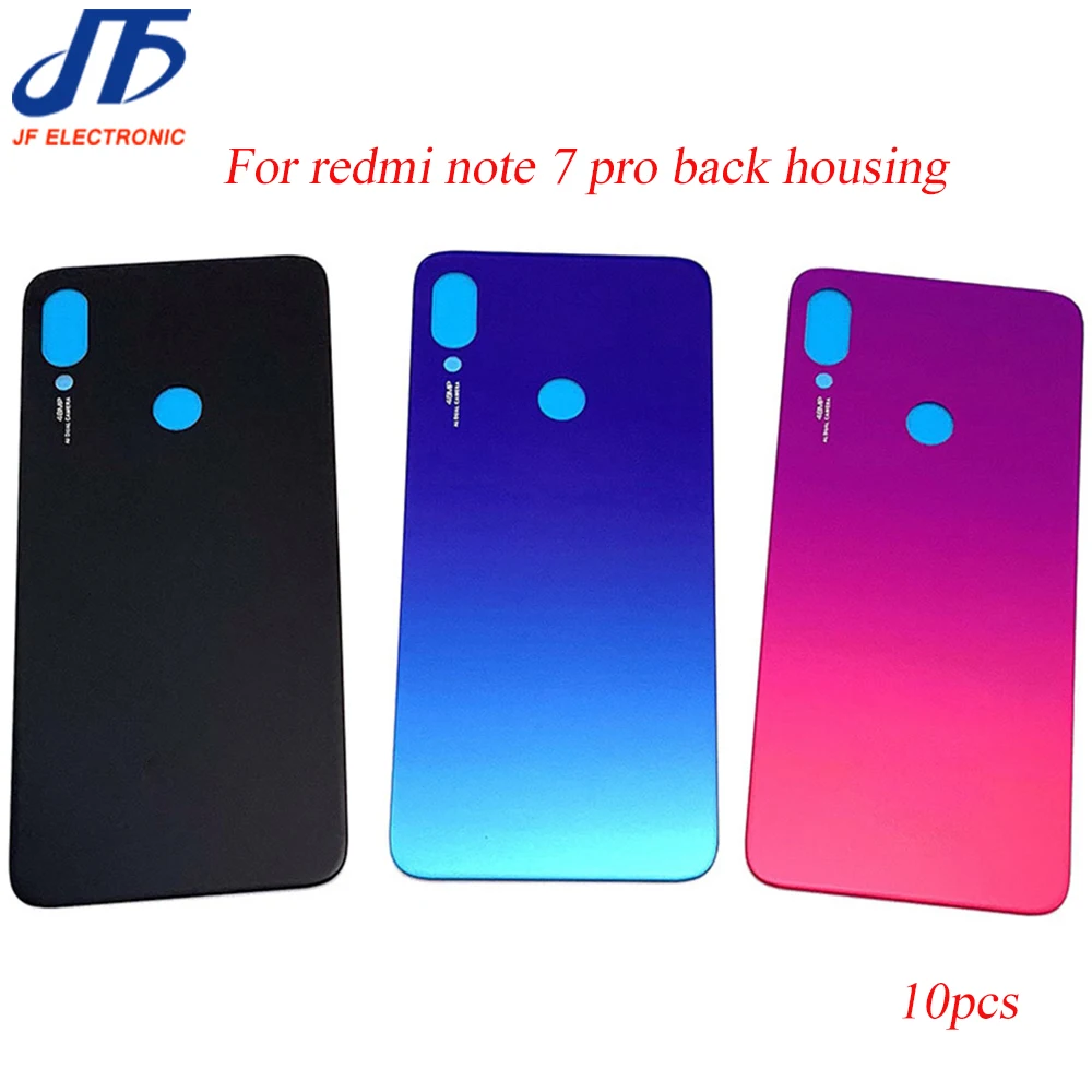 Задняя крышка из стекла для Xiaomi redmi note 7 pro 10 шт. Замена задней двери жесткий чехол с