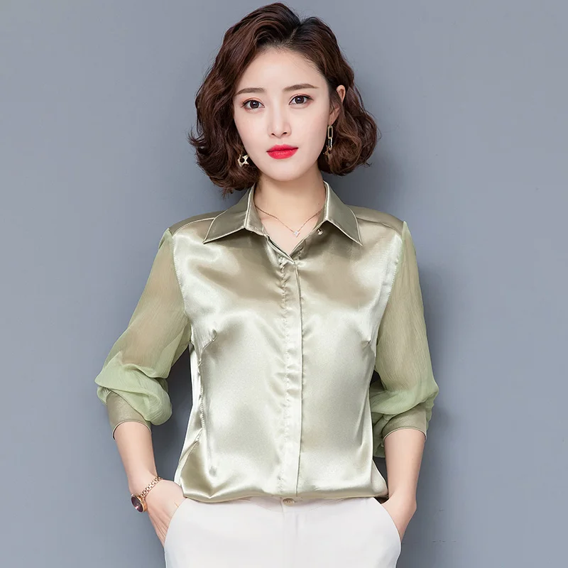 COIGARSAM Рабочая Рубашка с длинным рукавом Женские топы Новые весенние повседневные