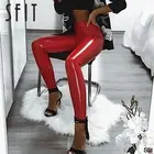 Sfit 2020 модные брюки из искусственной кожи с высокой талией обтягивающие леггинсы женские обтягивающие брюки-карандаш из искусственной кожи женские плотные брюки