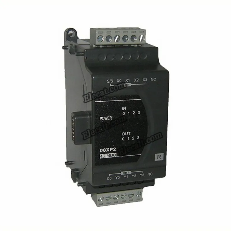 Оригинальный 8 точечный расширительный аппарат DVP08XP211T 4DI 4DO NPN 24VDC Новый в