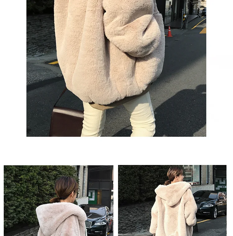 Casual Style Hooded Warm Outwear Winter Women Hoodies Teddy Bear Coat Fashion Female Tops