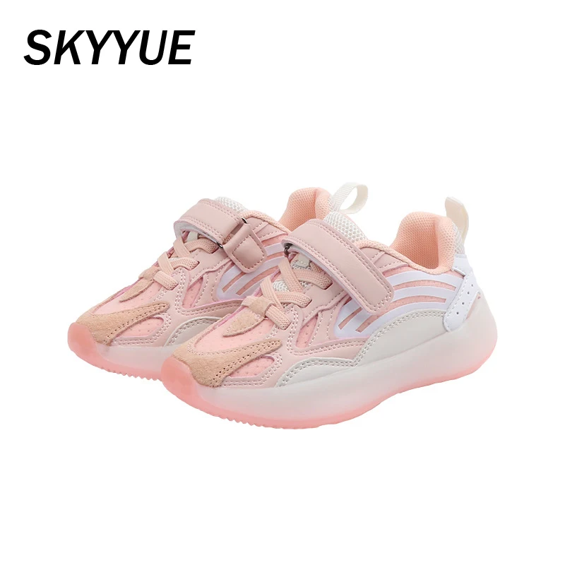 Детские спортивные кроссовки сетчатые повседневные Белые массивные для