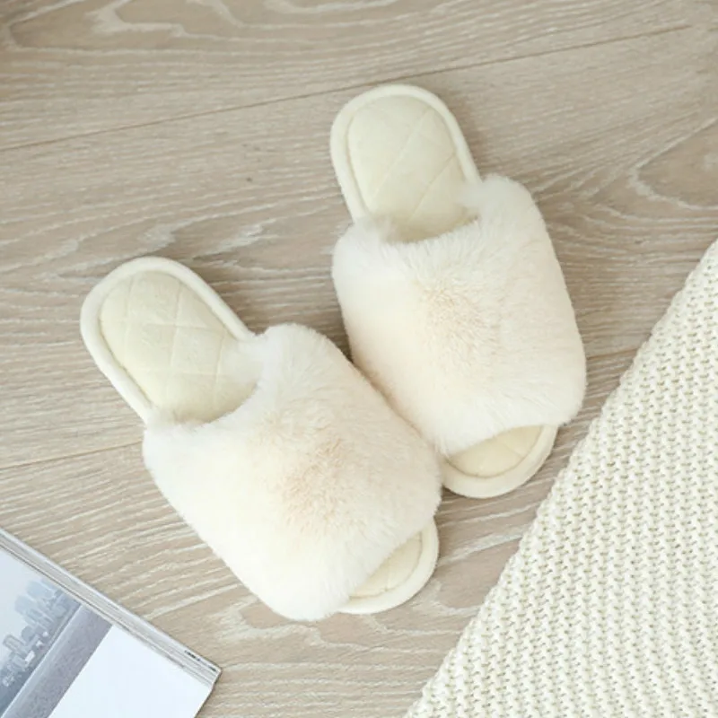 

Winter home ladies slippers fairy shoes plush faux wool slippers LY667-21530