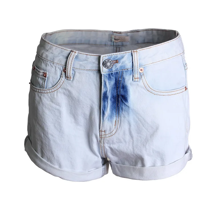 

Autumn and winter new high waist curled light color elastic slim women's boots shorts 0.25kg