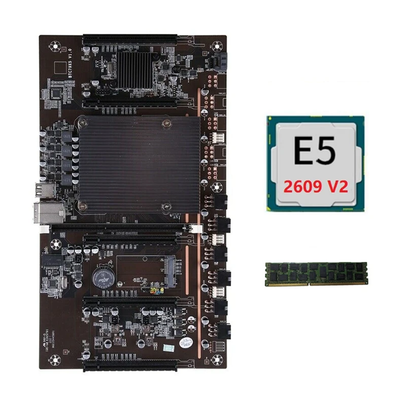 Материнская плата X79 H61 для майнинга BTC с ЦП E5 2609 V2 + RECC 4G DDR3 ОЗУ LGA 2011 поддержка 3060 3070