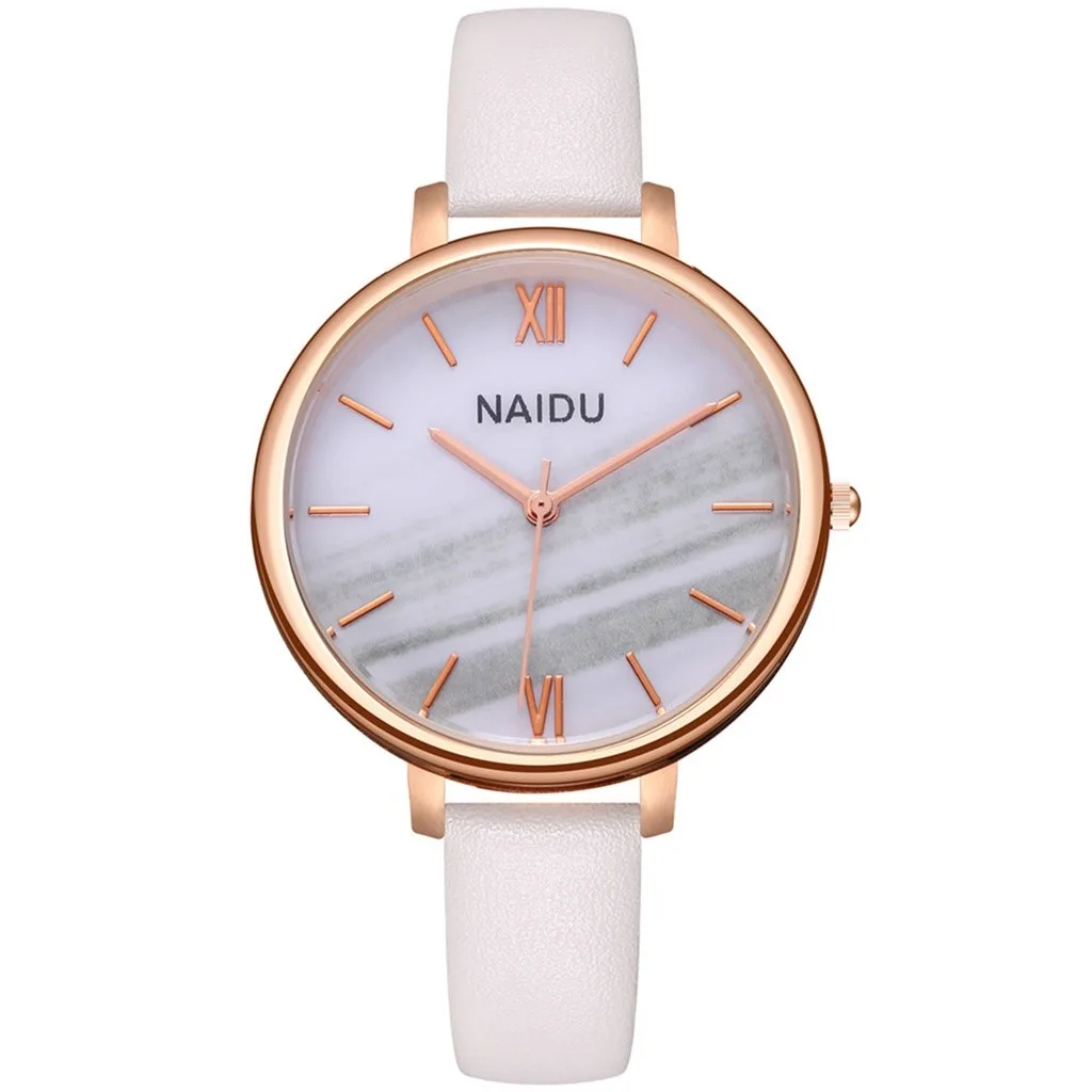 Модные полосатые женские часы с ремешком Кварцевые студенческие наручные