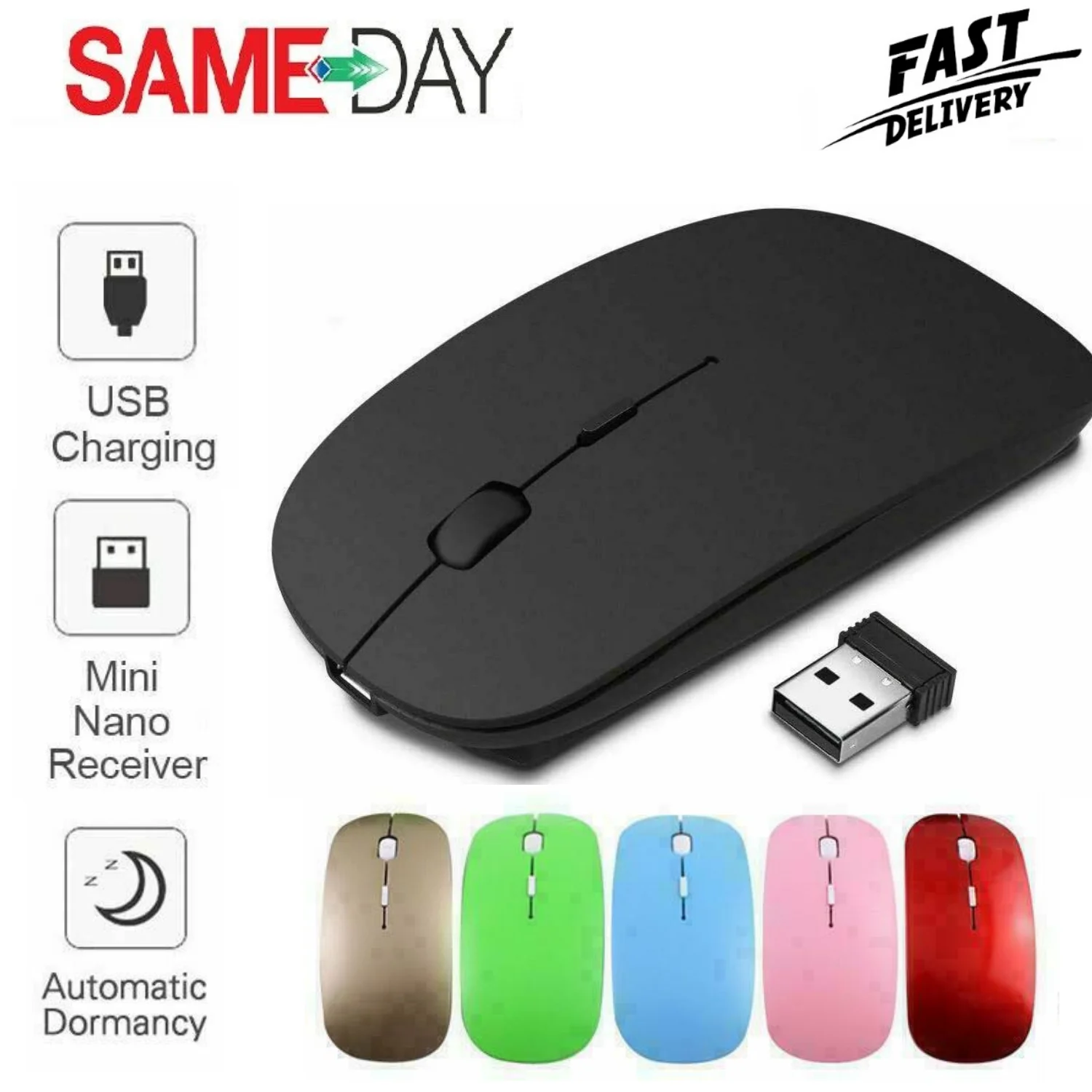 

Беспроводная оптическая компьютерная мышь, 2,4 ГГц