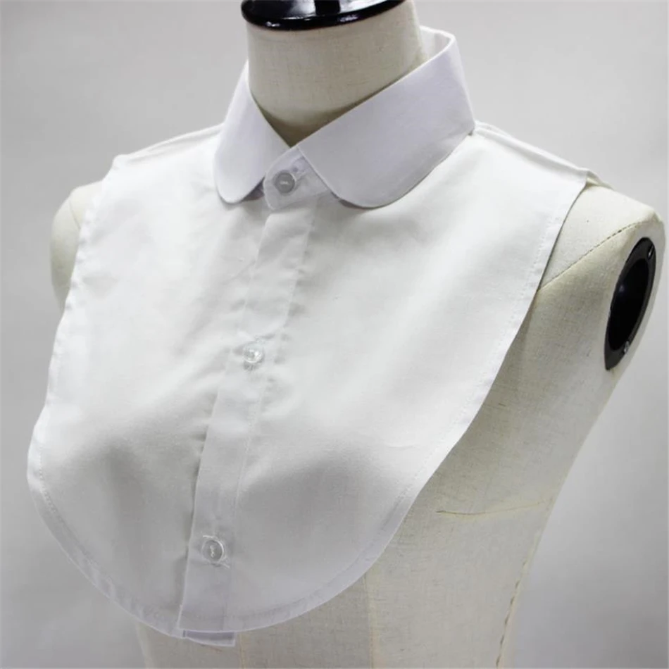 SHOWERSMILE рубашка воротник съемный для Блузки женский фальшивый Белый Черный Хлопок