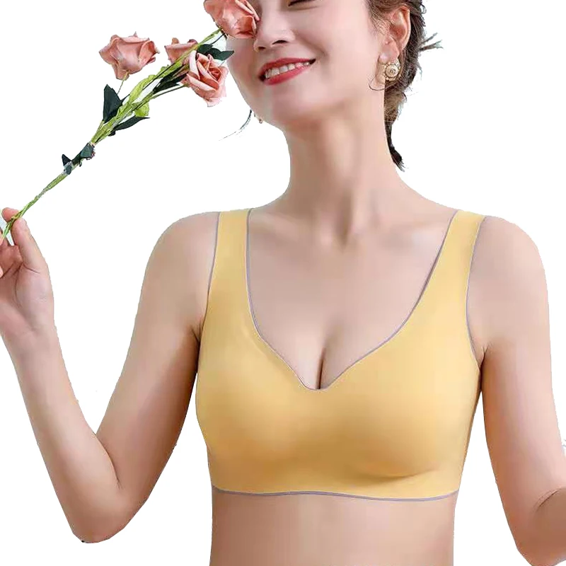 3 шт латексные бесшовный бюстгальтер Для женщин пуш-ап нижнее бельё для девочек