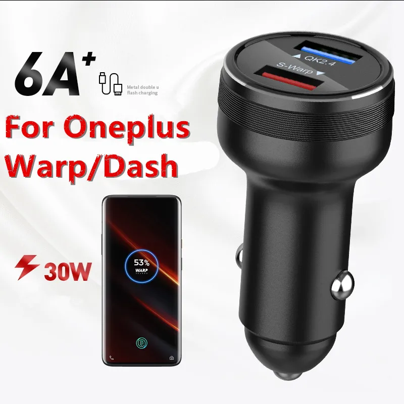 

30 Вт автомобильное зарядное устройство warp charge 5V 6A 30 DASH для Oneplus 7 7T PRO 8 6 6T 5 5T