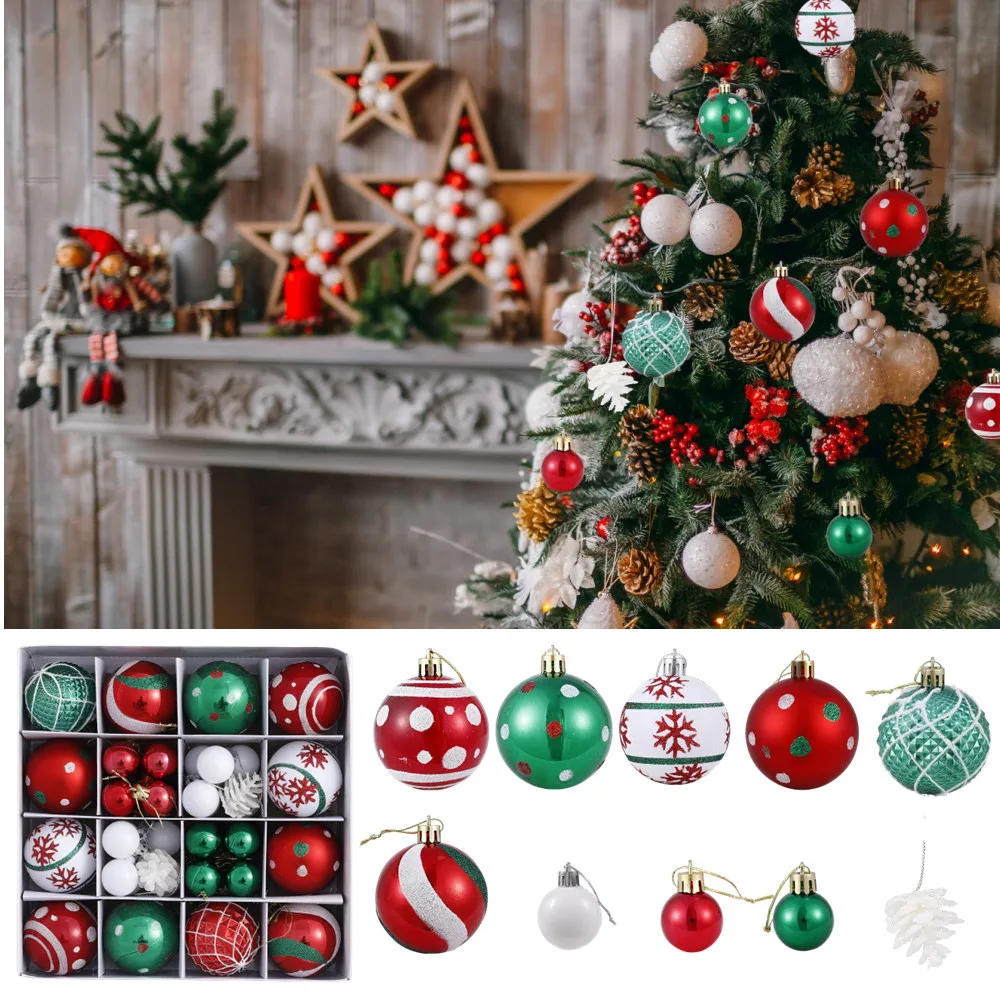 

42pcs/set Christmas Decoration Ball Xmas Tree Pendant Christmas New Year Festival Home Party Decor Ornaments Gifts Navidad 2022